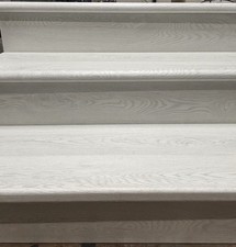 NEW Deluxe Stair Cladding Kit 13 Treads And Risers LVT Ridged Core WHITE OAK