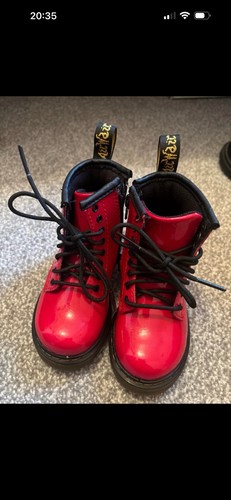 Martens red ankle boots - boots,