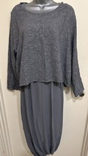 Out Of Xile Grey Bubble Hem Dress Size 2 UK 12 & Embroidered Over Top Size 4