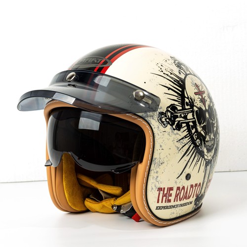 Open face motorcycle - open,