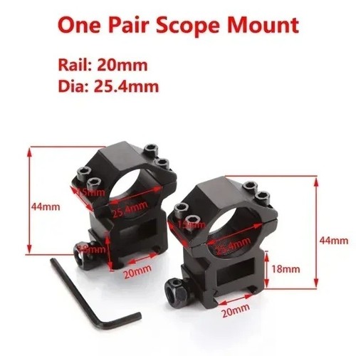 Med profile scope mounts - mounts, 25mm