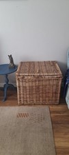 Vintage wicker trunk french - wicker,