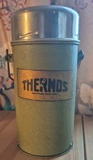 Vintage Large Green Thermos