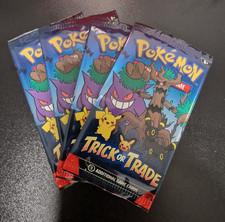 Trick or Trade - 4 x Packs of 2024 SEALED Pokemon TCG Booster (3 Cards Per Pack)