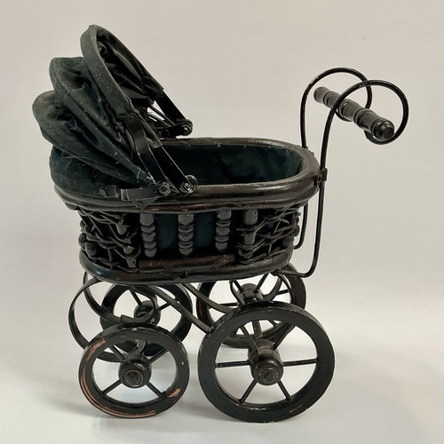 Vintage wicker doll buggy - vintage,