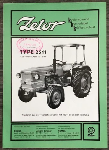 Zetor type 2511 - zetor,