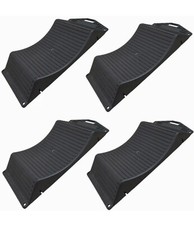 4Pcs Black Portable Tire Saver Ramps Highly Visible for Flat Spot and Flat Tire 