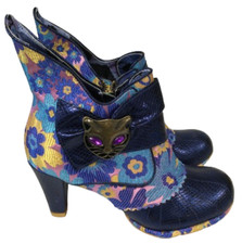Irregular Choice Miaow Blue Heel Boots RRP £150