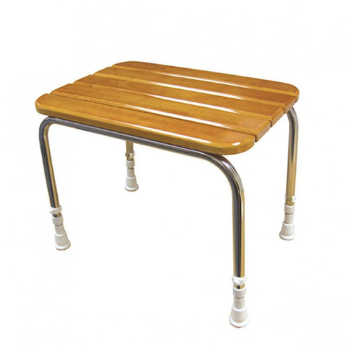 Akw wooden shower stool - wooden,