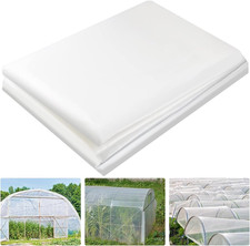 2M X 10M Heavy Duty Polythene Sheeting, Extra-Thick Clear Garden Grow Polytunnel