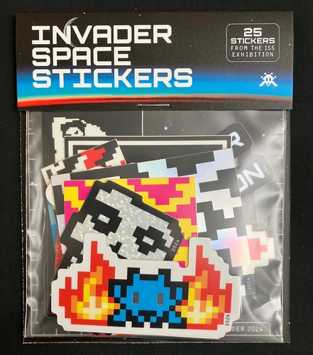 Invader space stickers - space, new