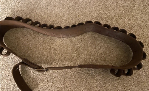 Vintage leather cartridge belt - leather,