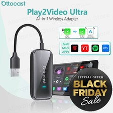 Ottocast Play2Video Ultra Multimedia Aibox Wireless Carplay Adapter AndroidAuto