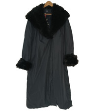 Lea Coat Size M L Black Faux