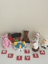 Farm animals cow horse sheep