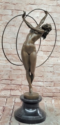 Art deco bronze hoop - hoop, dancer