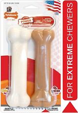Dog Bone Twin Pack Wolf Bacon Chicken Med 2 Pack Power Dog Chew Nylabone