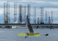 Photo 6x4 Drilling rigs at the Dundee Docks Newport-on-Tay There are five c2017