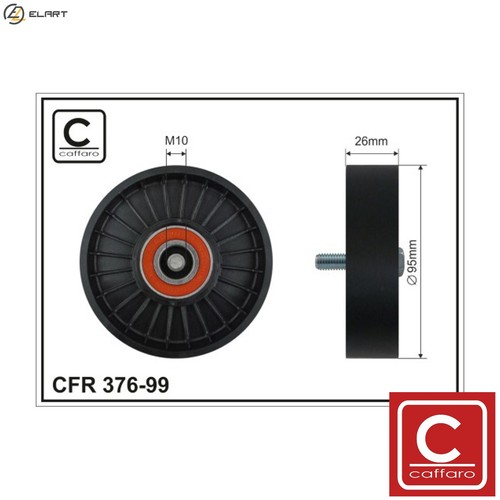 Deflectionguide pulley vribbed - pulley,