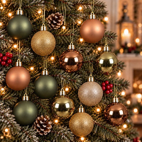 Christmas tree baubles - christmas,
