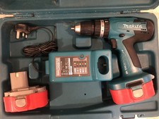 Makita 8391D Cordless 18V Combi Hammer Drill +2 Good Batteries, Charger & Case