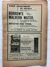 BURROW'S MALVERN WATER - 1905