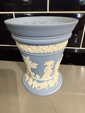 Wedgwood Jasperware Vase 12 Cm Tall Pale Blue