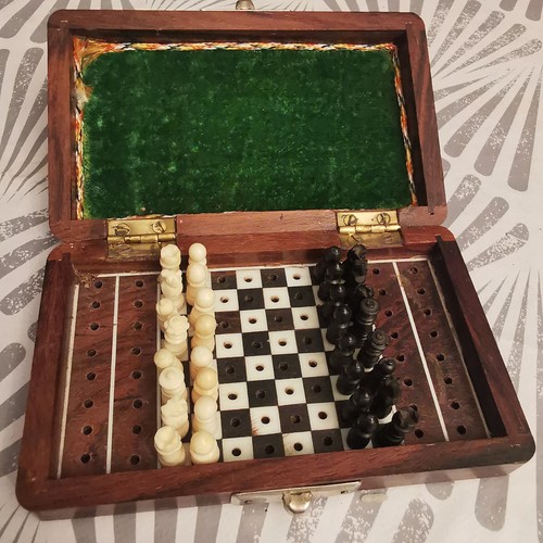 Mini vintage boxer wood travel - boxer,