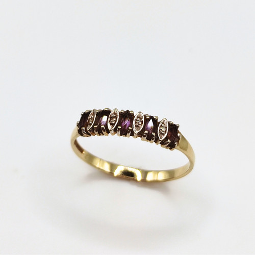 9ct gold vintage amethyst - vintage,