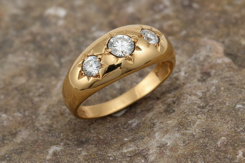 9ct yellow gold - gold, three