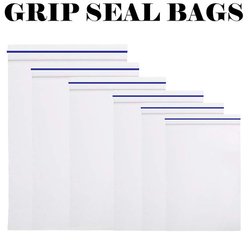 Clear grip seal zip lock - clear,