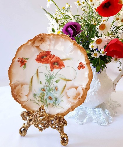 Antique hand painted poppy - antique,