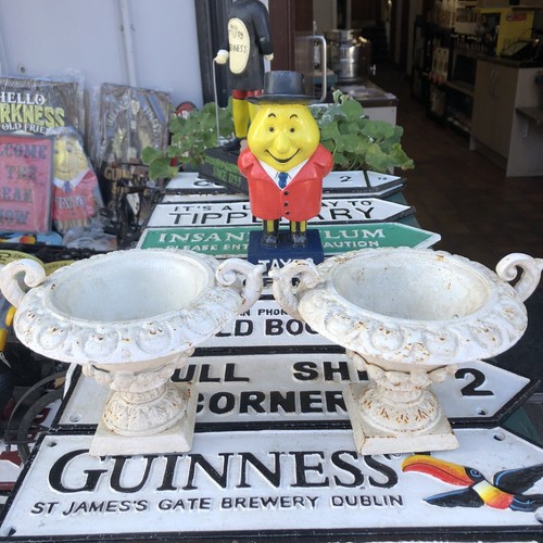 Pair cast iron vintage - of,