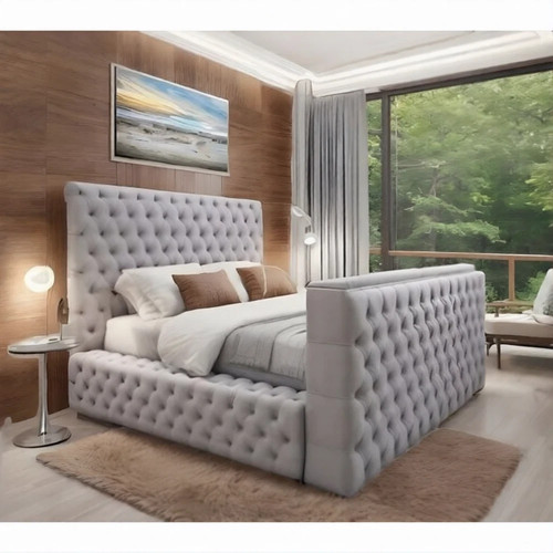 Ambassador upholstered bed - upholstered, tv