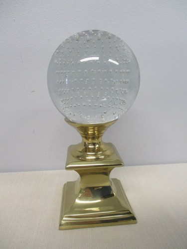 Crystal ball paperweight with - paperweight,