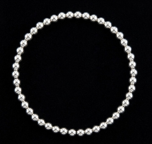 Dainty silver plated hematite - dainty,