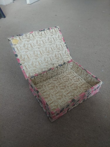 Vintage french fabric covered - french,