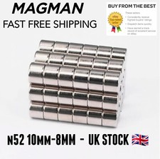 10mm x 8mm Magnets Round Disc