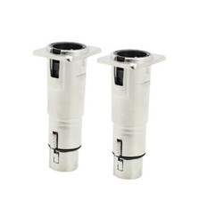 For D Panel Mountin XLR Male to XLR Female Feed/Pass Thru Connector Adapter 2Pcs