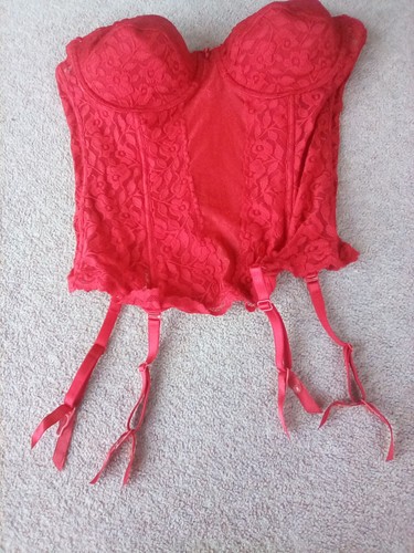 Unbranded red lace corselette