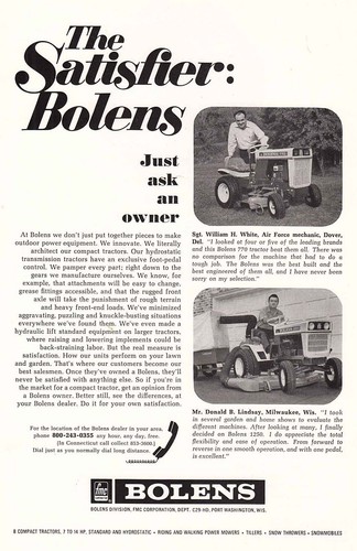 1969 bolens tractor - tractor:, satisfier