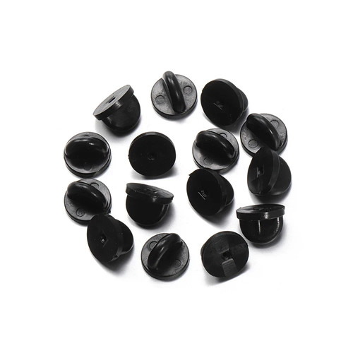 50pcs black rubber - black,