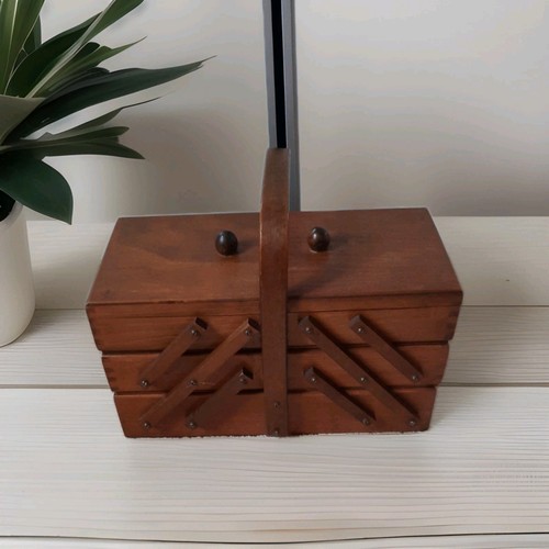 Vintage wooden accordion - wooden,