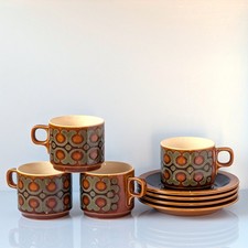 Hornsea bronte teacups - 4x,