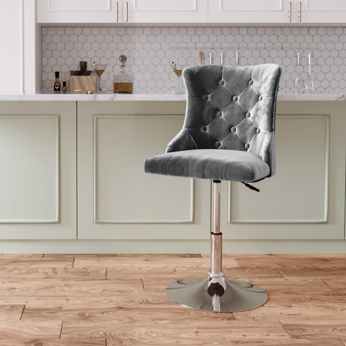 Swivel bar stool - swivel, grey