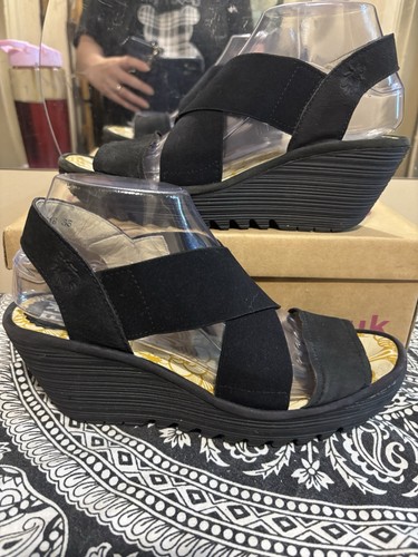 Fly london black elastic and - london,