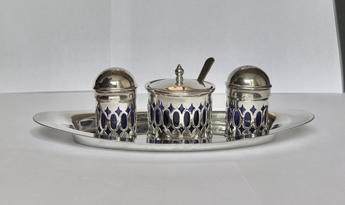 Piece vintage cruet set - piece, with