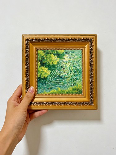 Water ripples green trees - ripples,