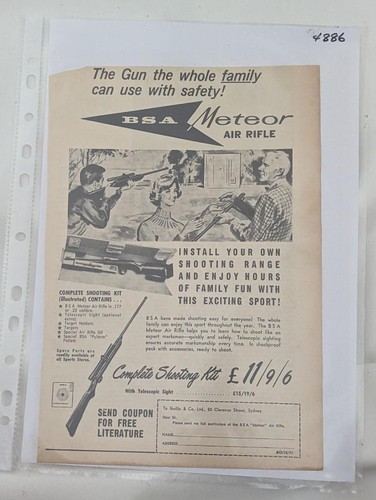 Firearms advertisment bsa - firearms,