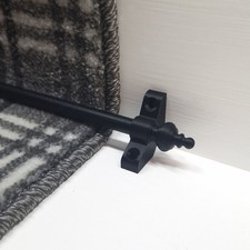 13 x 70cm Black Stair Rods - Urn End Finals - Carpet Runners - 13 x Carpet Rods